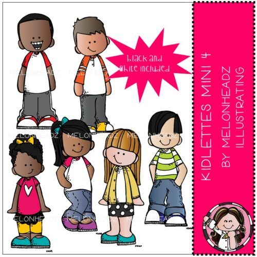 Kidlettes clipart - Mini set 4 - by Melonheadz Illustrating's featured image
