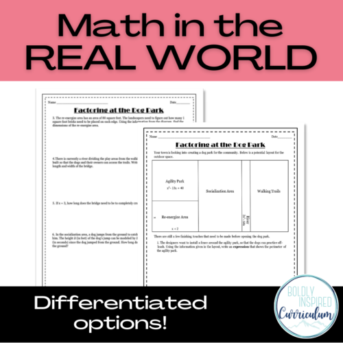 Factoring Trinomials Real World Application's featured image
