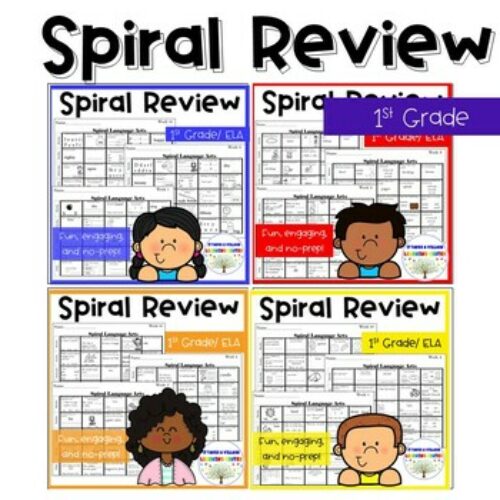 1st Grade Morning Work | ELA Spiral Review Bundle's featured image