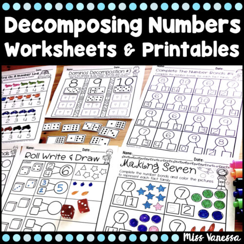 Composing And Decomposing Numbers to 10 Worksheets's featured image