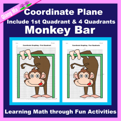 Back to School Coordinate Plane Graphing Picture: Monkey Bar's featured image