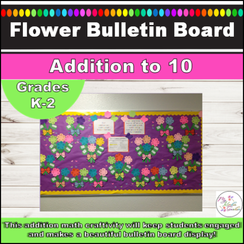 Flower Addition Spring Math Bulletin Board Craftivity's featured image