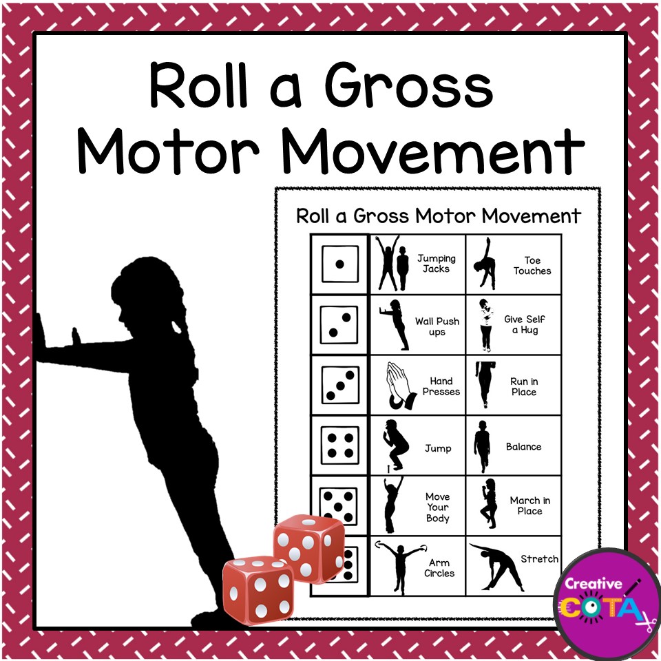 Valentine's Day Brain Breaks, Large Motor Activities Cards