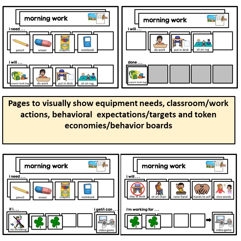 Behavior Management Support: Autism Visual Aid Flip Book – Autism Work Tasks