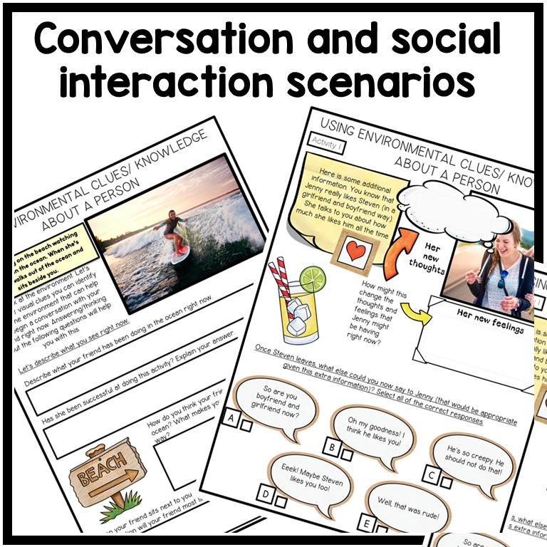 Spring Social Pragmatic Conversation Skills, On vs Off topic, Convo Start  (BOOM)