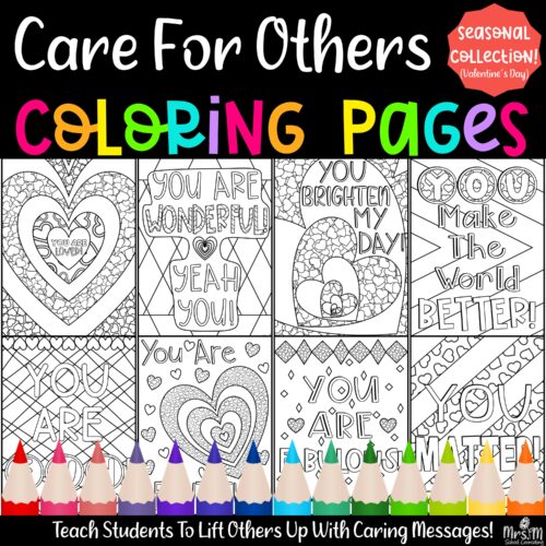 Care For Others Coloring Pages / Support & Encourage Others / Valentine's Day's featured image