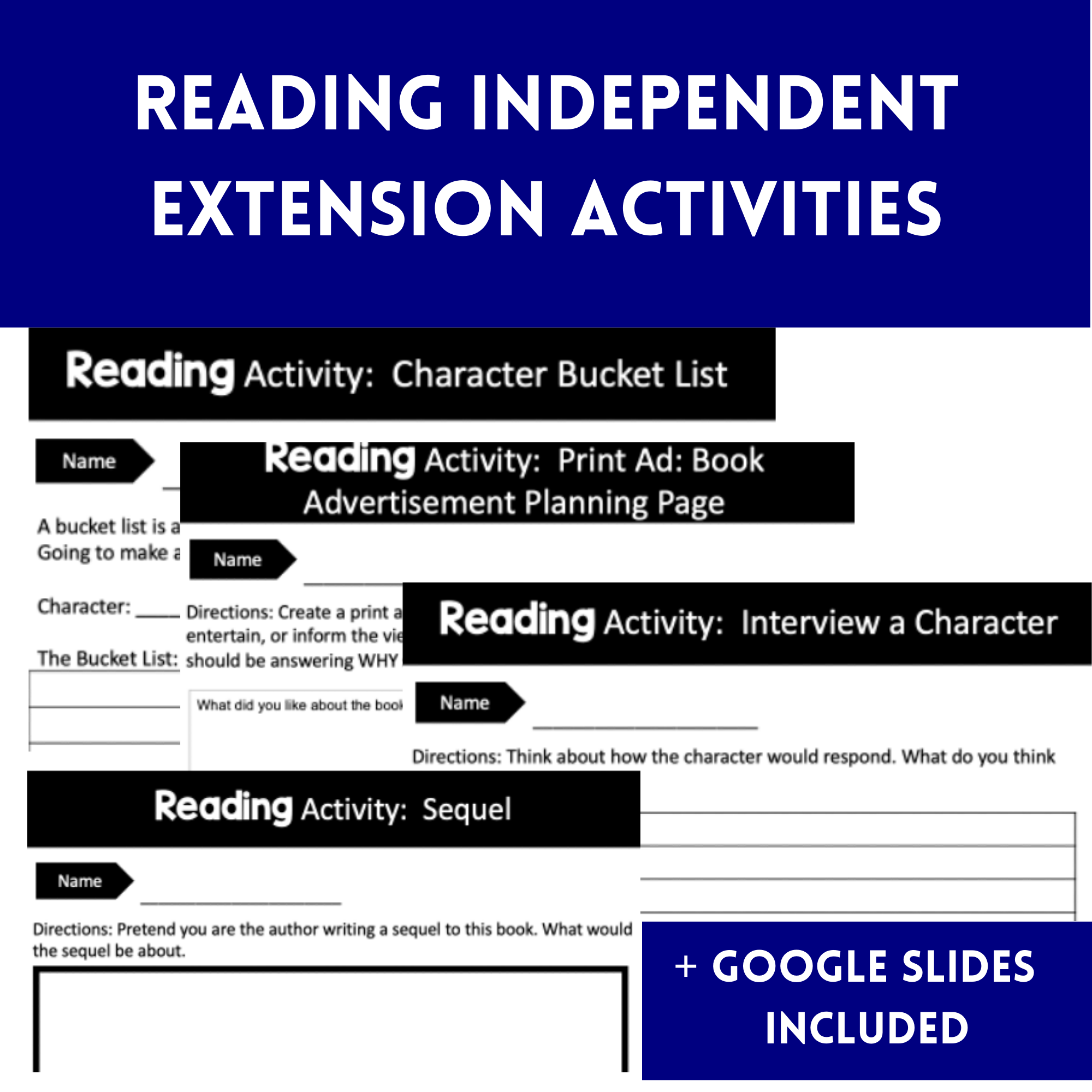 Reading Extension Activities Classful