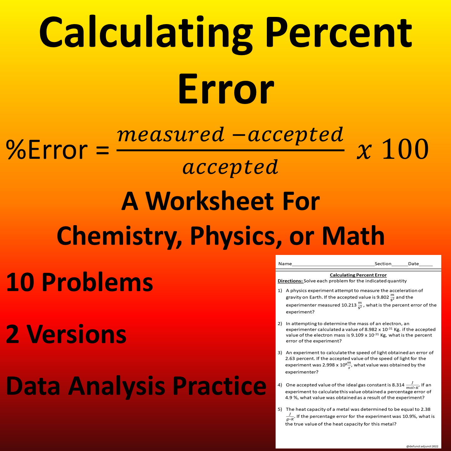 percent-yield-stoichiometry-chemistry-worksheet-10-problems-with