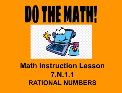 7th Math Lesson - Rational Numbers 7.N.1.1 OAS