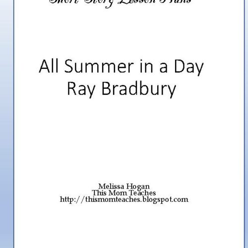 All summer in a Day print and Go short story lesson plan's featured image