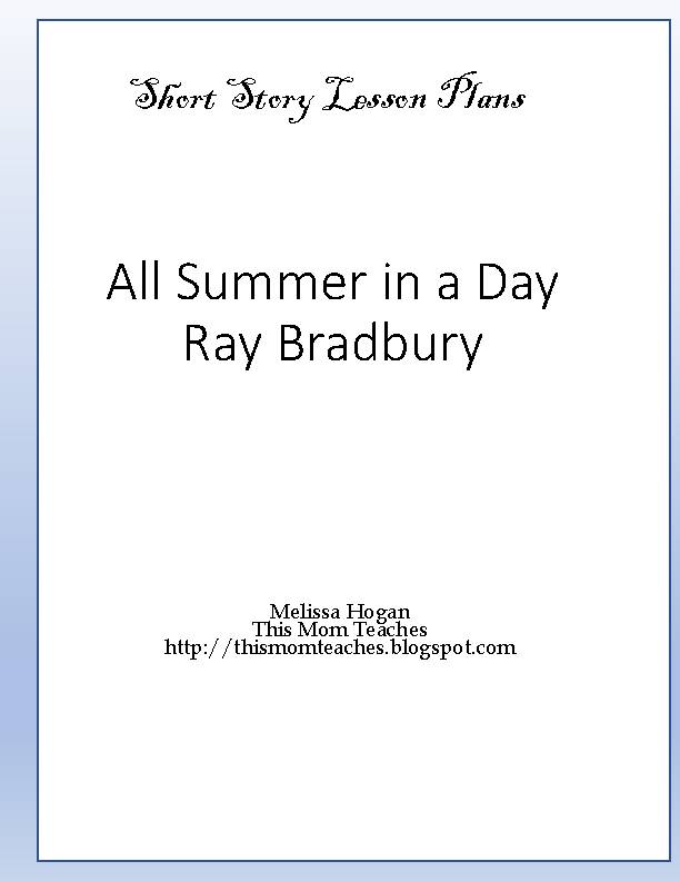 All summer in a Day print and Go short story lesson plan