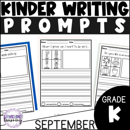 September Writing Prompts for Kindergarten and 1st Grade - Fall Writing Prompts's featured image