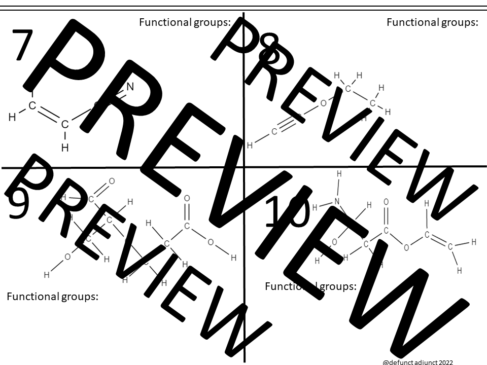 identifying-organic-functional-groups-a-chemistry-worksheet-classful