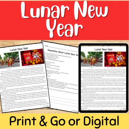 Lunar New Year | Chinese New Year Reading Passage Print & Digital's featured image
