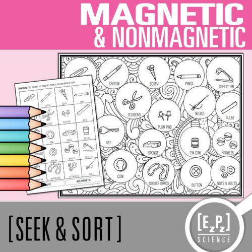 Magnetic and Non-Magnetic Card Sort Activity | Seek and Sort Science Doodle's featured image
