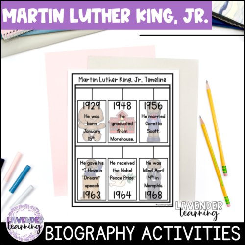 Martin Luther King Jr. Biography Activities & Flip Book- Black History - MLK Jr.'s featured image