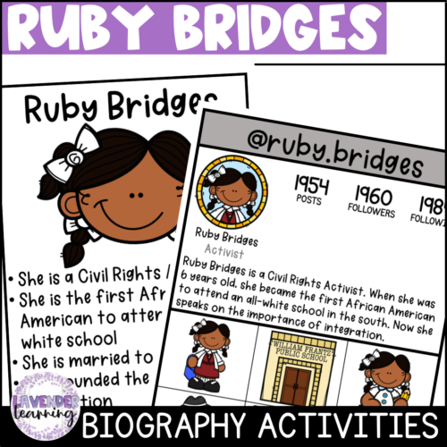 Ruby Bridges Biography Activities, Flip Book, and Report - Black History Month's featured image