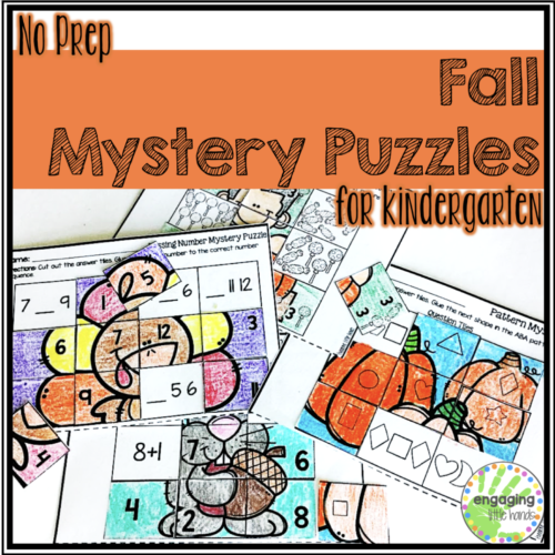 Fall Mystery Puzzles for Kindergarten's featured image
