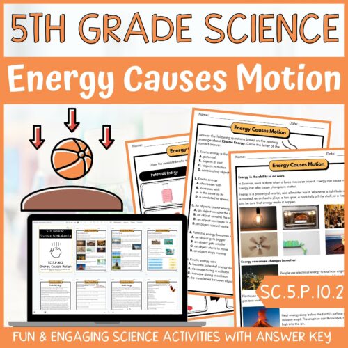Potential and Kinetic Energy Activity & Answer Key 5th Grade Physical Science's featured image