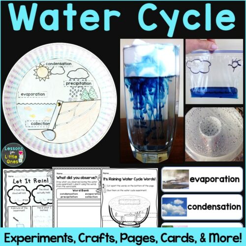 Water Cycle Experiments, Activities, Printables, Word Wall Cards, Craft's featured image