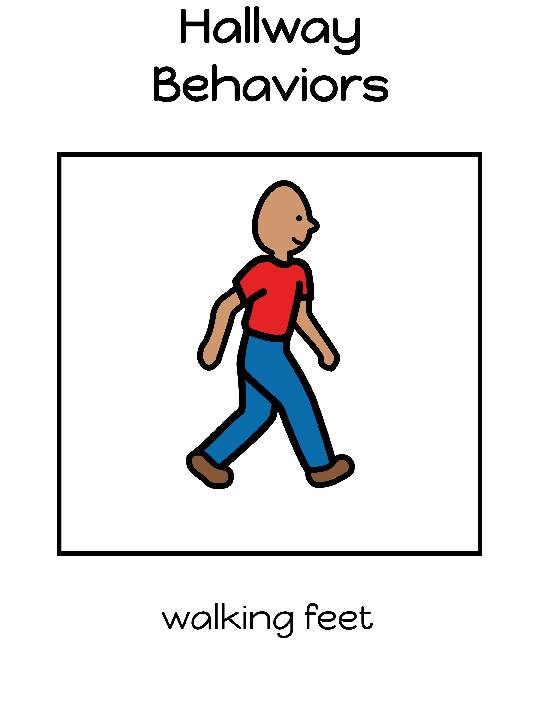 Boardmaker Hallway Behavior Poster PEC Visual - Classful