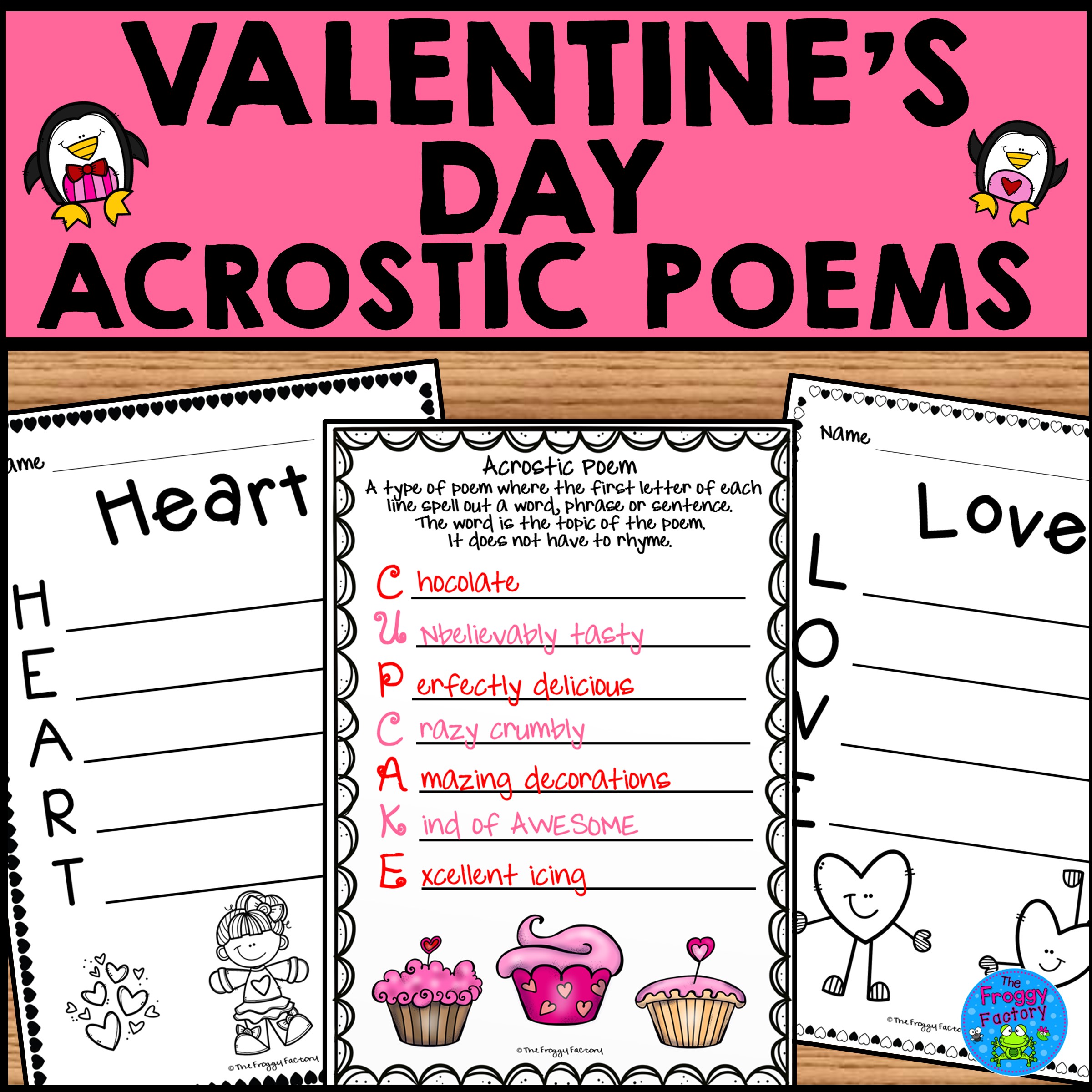 Valentine's Day Acrostic Poems | Valentine's Day Writing Activity