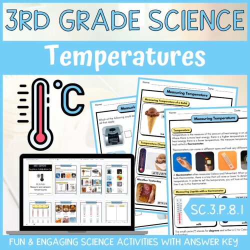 Hot and Cold Temperature Activity & Answer Key 3rd Grade Physical Science's featured image