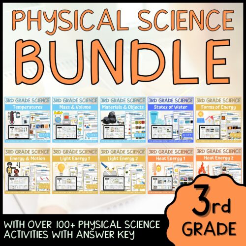 3rd Grade Physical Science BUNDLE - NGSS Aligned Activities & Answer Key's featured image