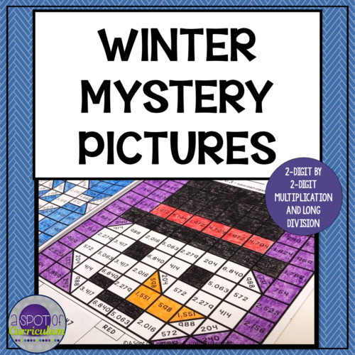 Winter Math Coloring Pages - Multiplication and Long Division Mystery Pictures's featured image
