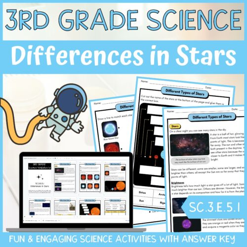 The Sun and Stars Activity & Answer Key 3rd Grade Earth & Space Science's featured image