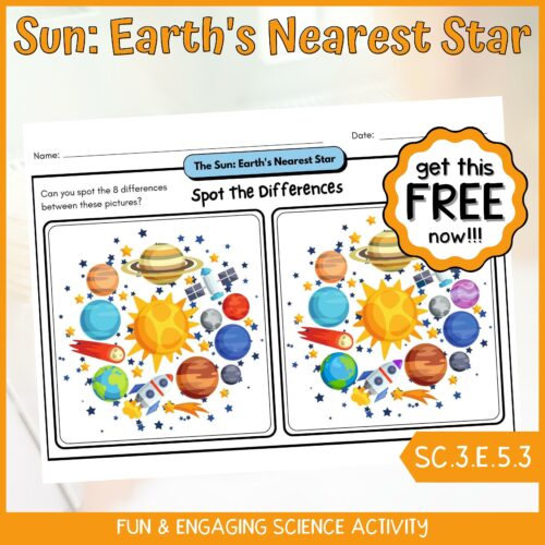 FREE Spot the Difference Earth & Space Science Activity's featured image