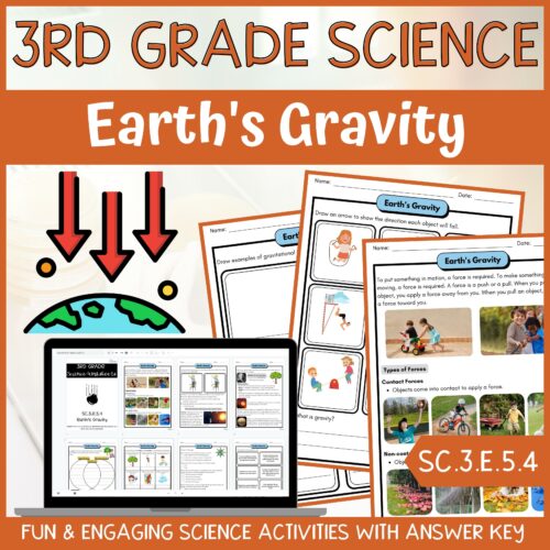 Gravity Activity & Answer Key 3rd Grade Earth & Space Science's featured image