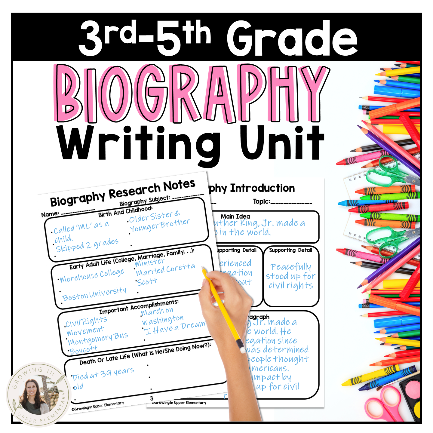 how to teach writing biography
