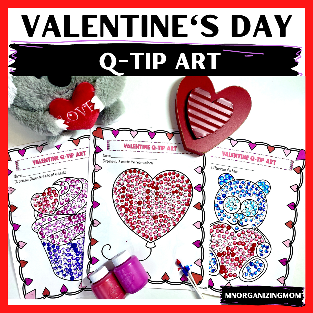 Valentine's Day Q-Tip Art