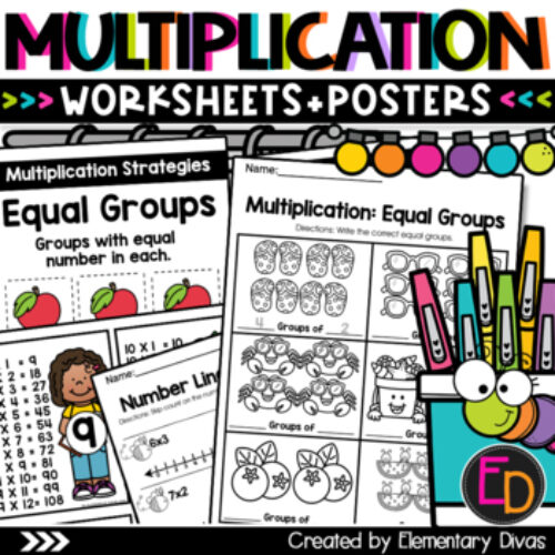 Arrays Number Line Multiplication Equal Groups & Posters's featured image