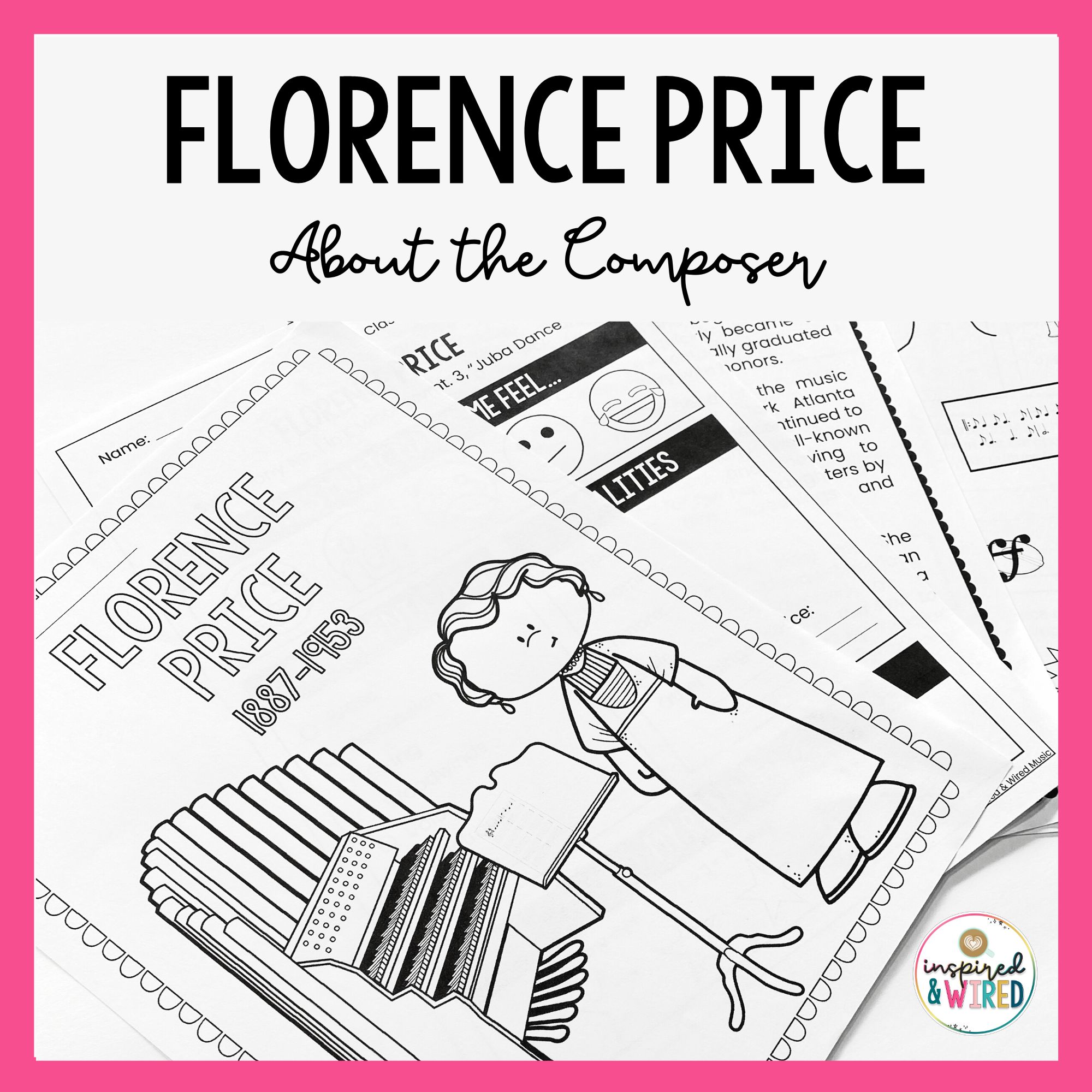 Florence Price Poster & Music Activities | Black History Month Female Composers