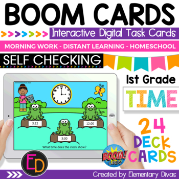 Frog Time Boom Cards (Time to the Hour and Half Hour)