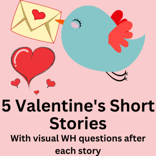 5 original Valentine's themed short stories with visual WH questions/answers's featured image