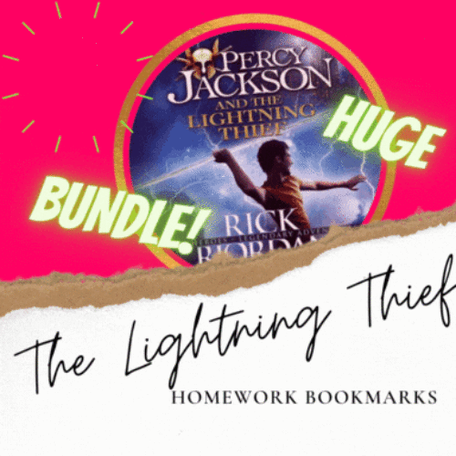 BUNDLE CHP 1-10 Homework Bookmark Lightning Thief Percy Jackson Text Evidence's featured image