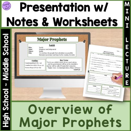 Major Prophets Bible Books Overview – Presentation w/worksheets's featured image