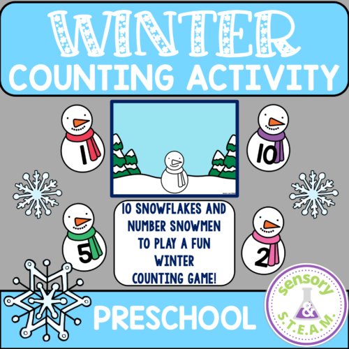 WINTER Snowflake Count Activity for Preschool Pre-K and Toddlers | Math Centers's featured image