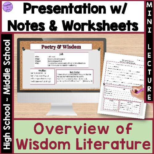 Wisdom Literature Bible Books Overview – Presentation w/worksheets's featured image