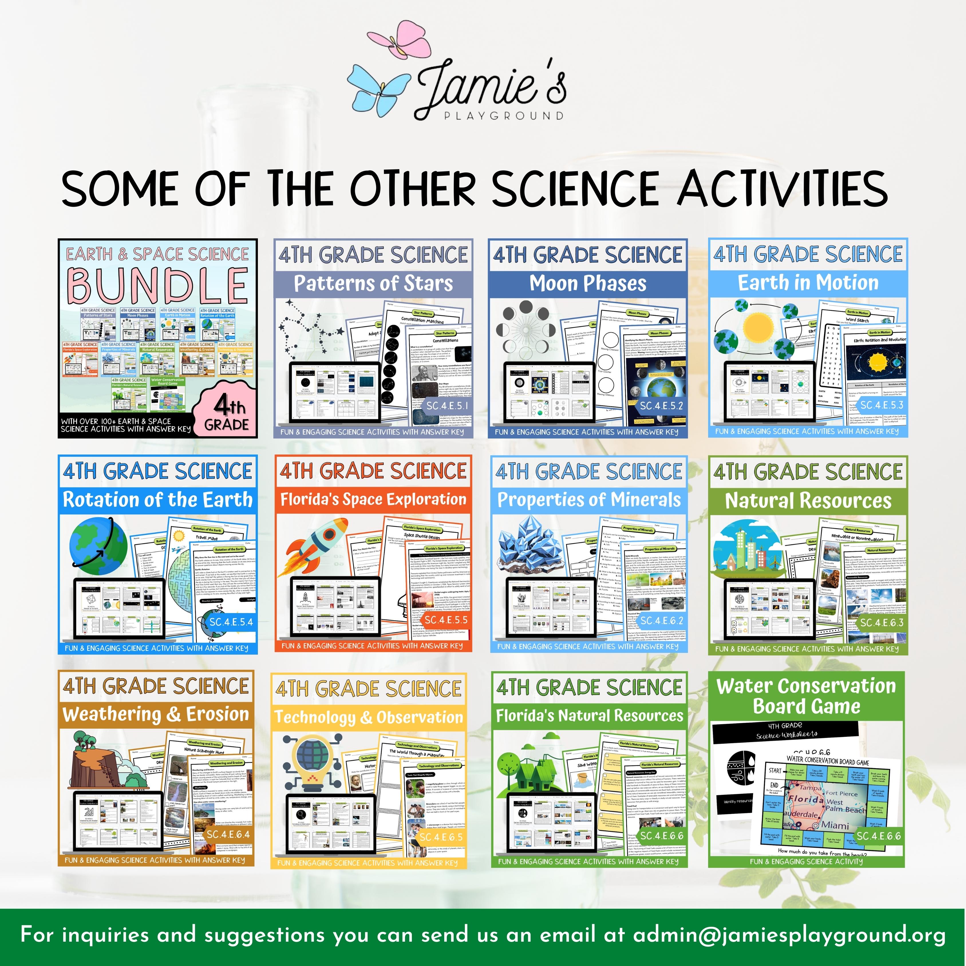 4th Grade Life Science BUNDLE - NGSS Aligned Activities & Answer Key ...