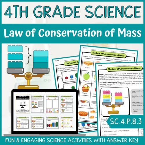 Law of Conservation of Mass Activity & Answer Key 4th Grade Physical Science's featured image
