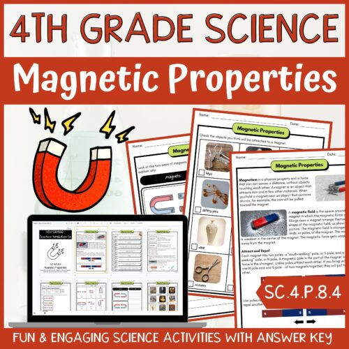 Magnetic Properties Activity & Answer Key 4th Grade Physical Science's featured image