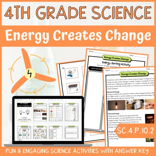 Forms of Energy Activity & Answer Key 4th Grade Physical Science's featured image