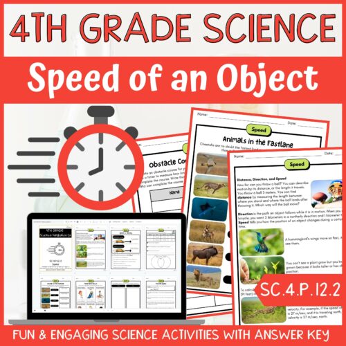 Speed of an Object Activity & Answer Key 4th Grade Physical Science's featured image