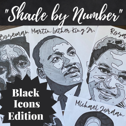 SHADE BY NUMBER Art Activity | Black History Month Edition | MLK and others's featured image