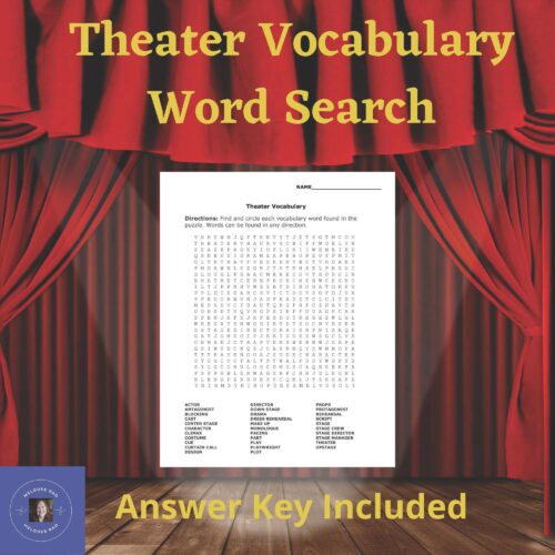 Theater Vocabulary Word Search's featured image