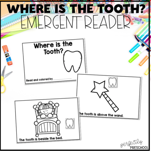 Dental Health Where is the Tooth Positional Words Book for Preschool's featured image